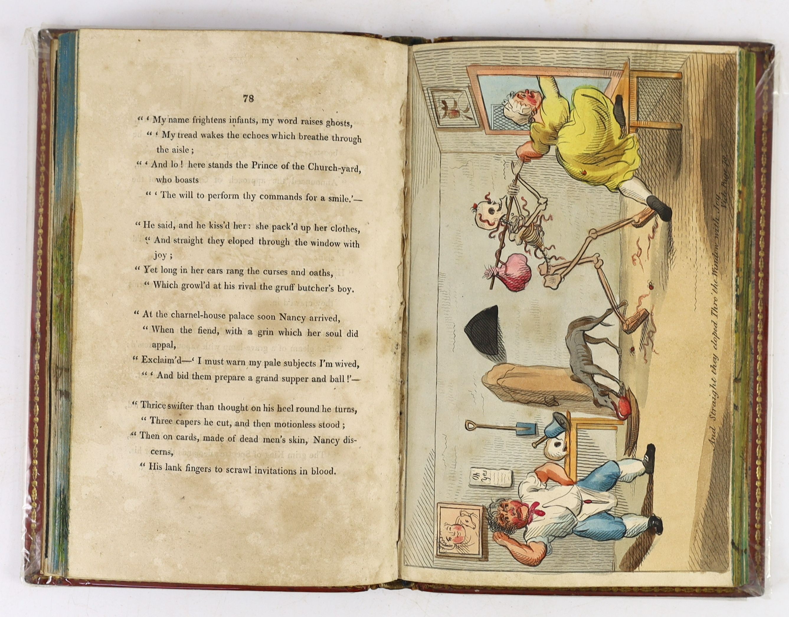 Mayne, John - The Siller Gun. A Poem, in Four Cantos, 8vo, paper boards, Thomas Cadell, London, Glocester [sic], 1808; [Lewis, Matthew Gregory] - Tales of Terror with Introductory Dialogue, 1st edition,  8vo, red moro...